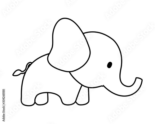 Isolated elephant toy vector design