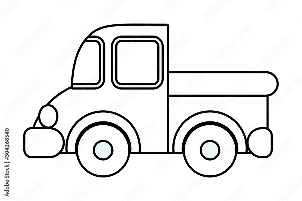 Isolated truck toy vector design
