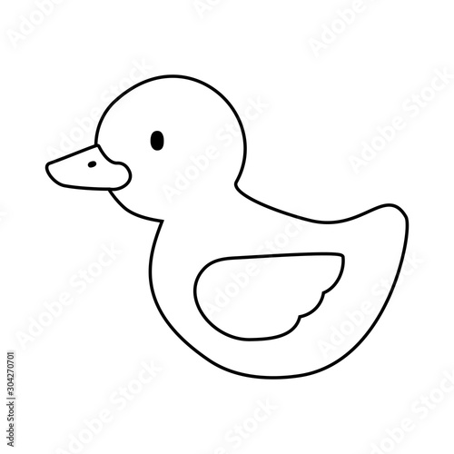 Isolated duck toy vector design