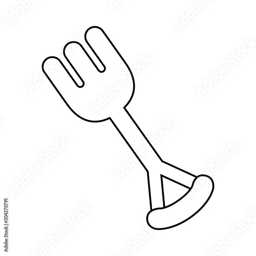 Isolated rake toy vector design