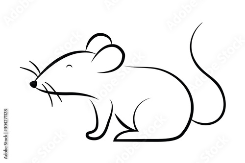 Isolated mouse cartoon vector design