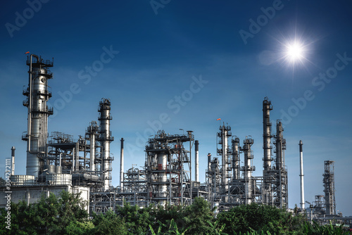 Close-up Oil and gas industrial refinery zone,Detail of equipment oil pipeline steel.