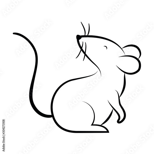Isolated mouse cartoon vector design