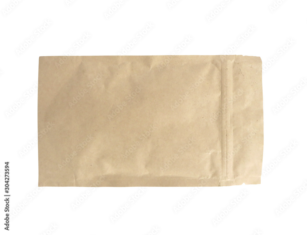 Rugged kraft paper envelope with pressure sealed. Medium size. Beige