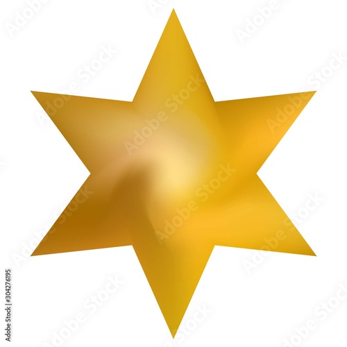 Chromatic background in the form of hexagram.