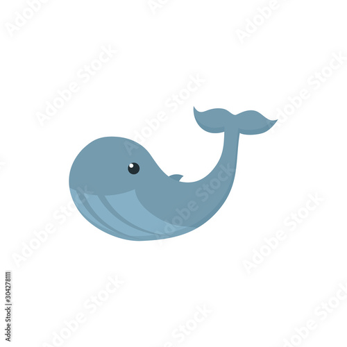 Isolated sea whale vector design