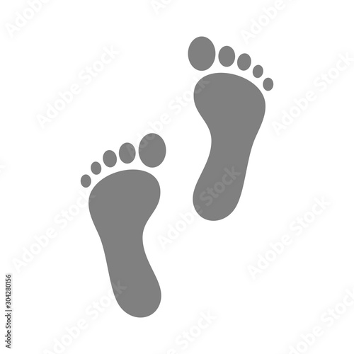 human footprint icon vector design symbol