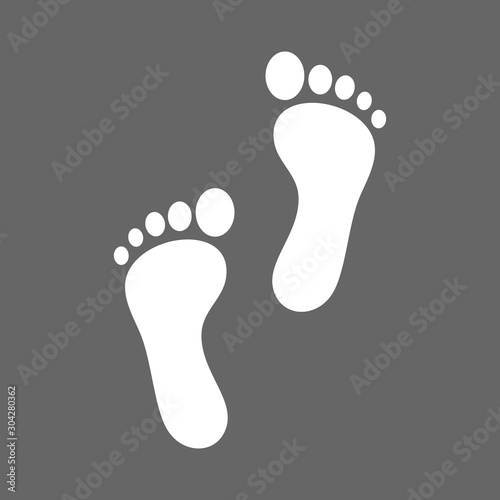 human footprint icon vector design symbol