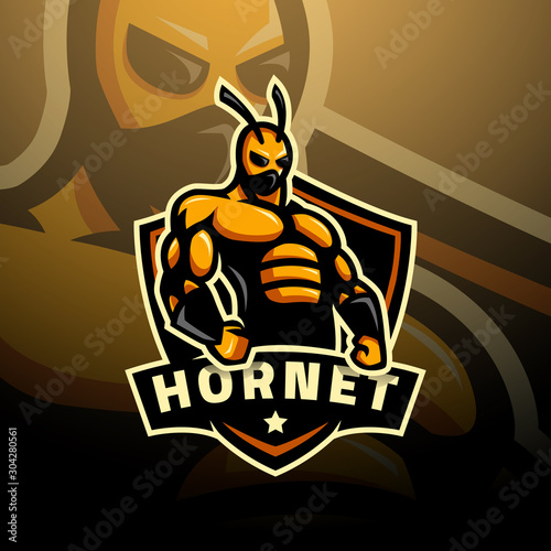 Hornet super hero logo esport