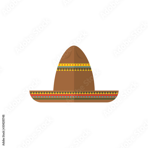 Isolated mexican hat vector design