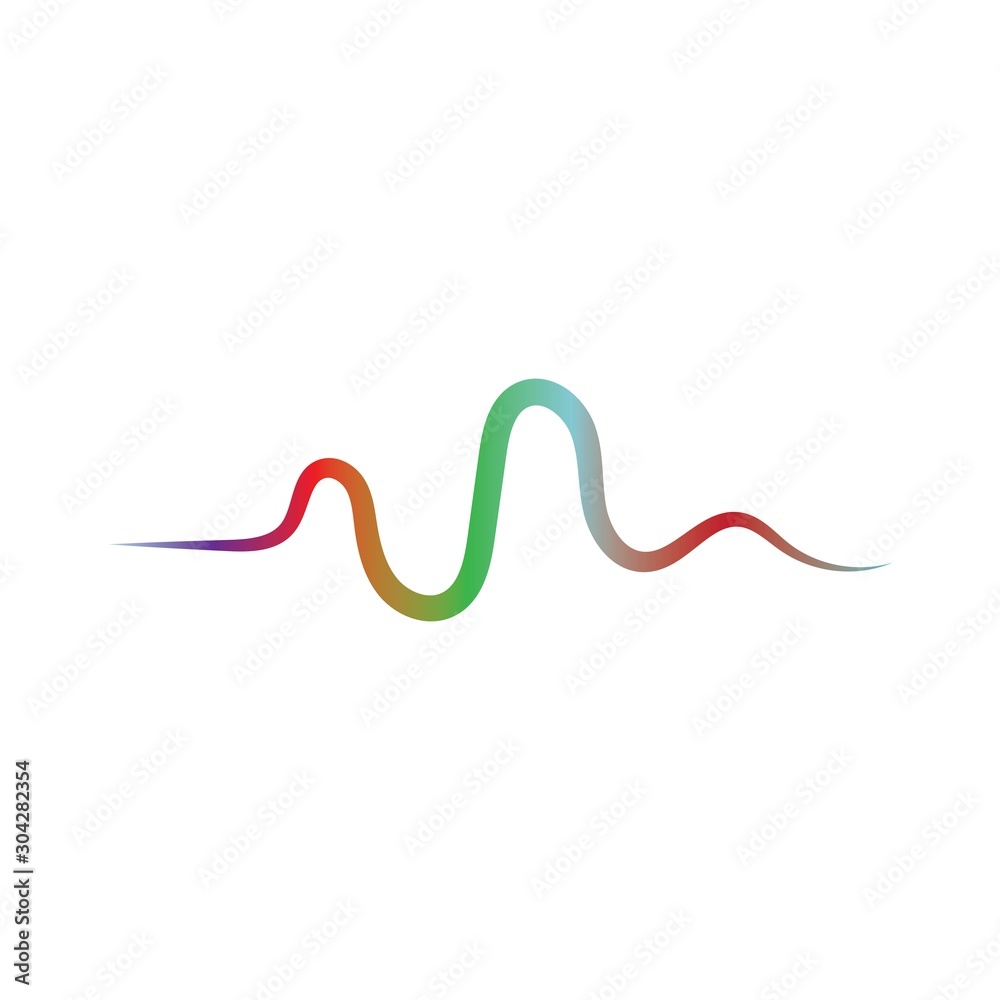 Sound waves vector illustration design