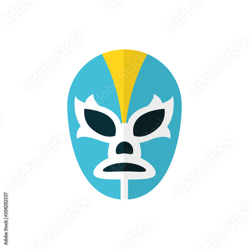 Isolated mexican mask vector design