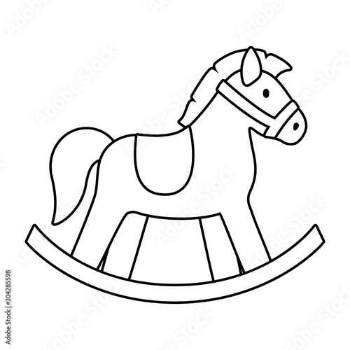 Isolated horse toy vector design