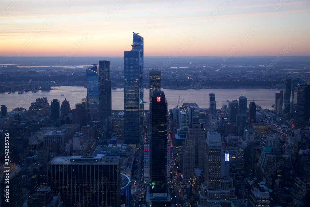 Downtown Manhattan am Abend