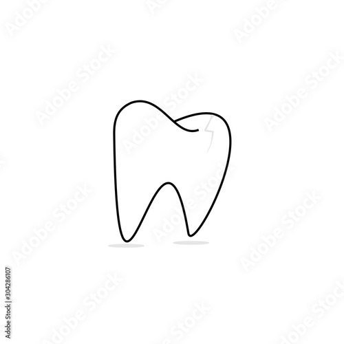 Dental toot vector icon design