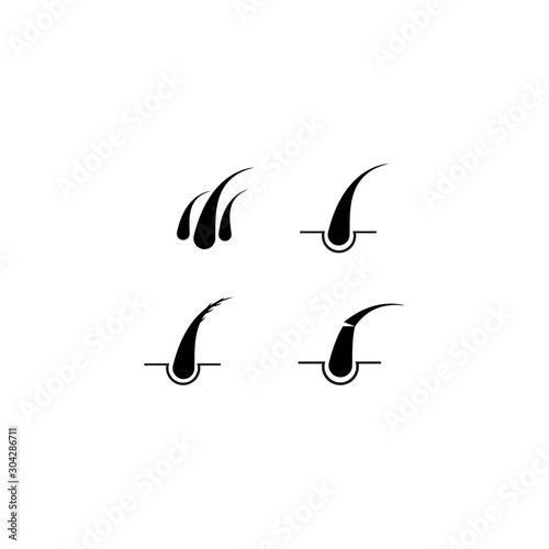 Hair logo template vector icon design