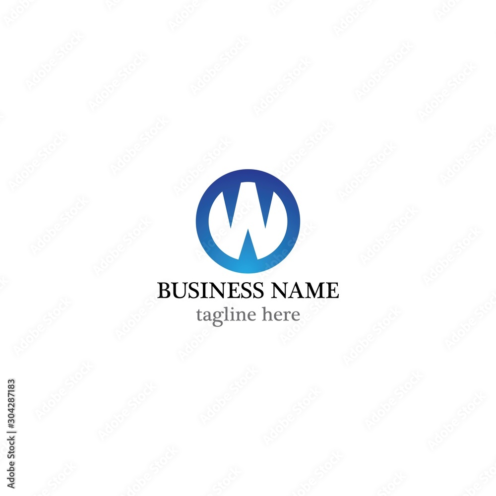 W Letter logo business template vector icon W Letter logo business template vector icon