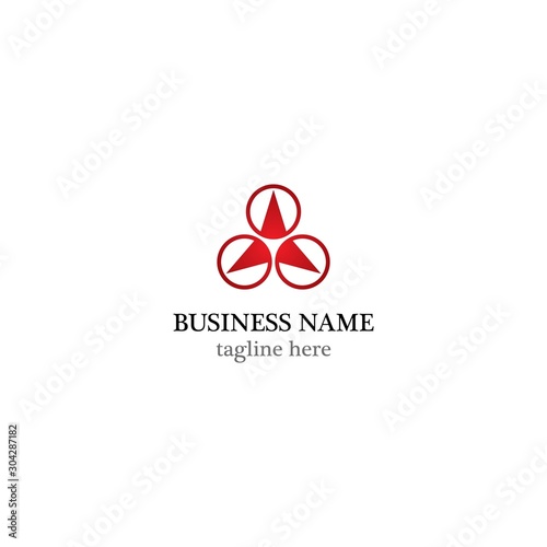 Fototapeta Naklejka Na Ścianę i Meble -  Triangle logo template icon design