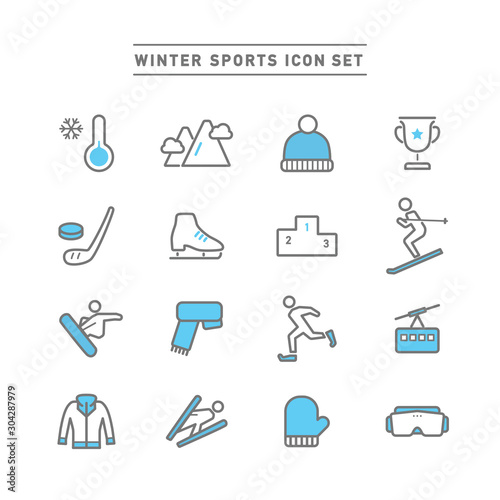 WINTER SPORTS ICON SET