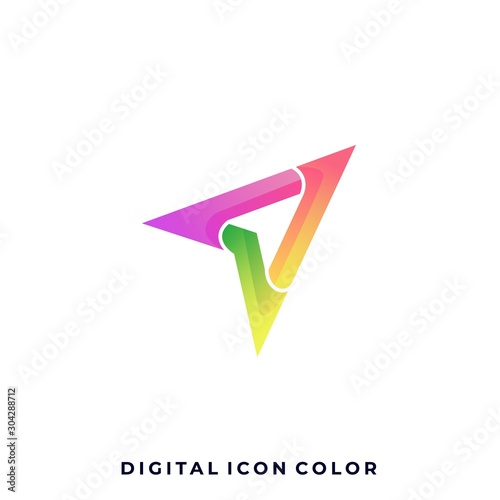 Free Download Arrow Colorful Illustration Vector Design Template - GFXLoad