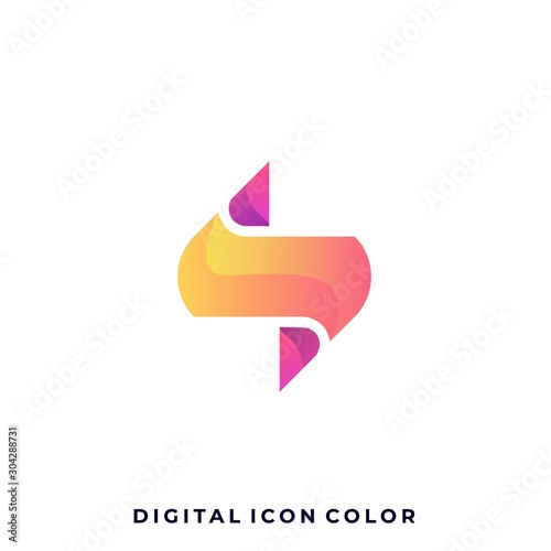 Free Download Letter N Colorful Illustration Vector Design Template - GFXLoad