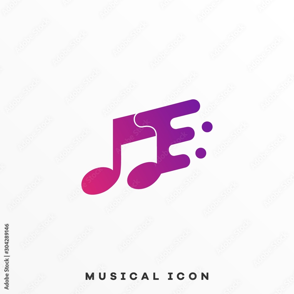 Music Notes Illustration Vector Design Template Music Notes Illustration Vector Design Template