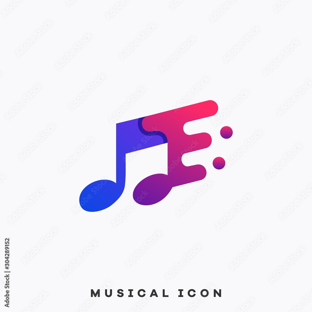 Music Notes Illustration Vector Design Template Music Notes Illustration Vector Design Template