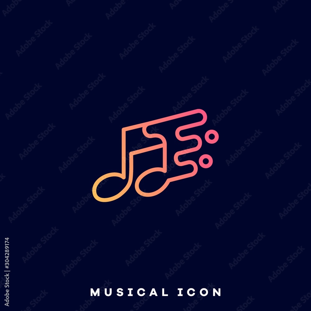 Music Notes Illustration Vector Design Template Music Notes Illustration Vector Design Template