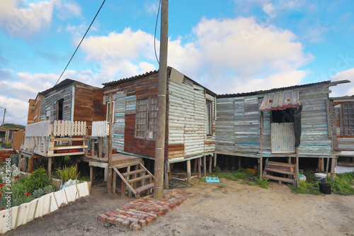 A fragile wooden construction for homes