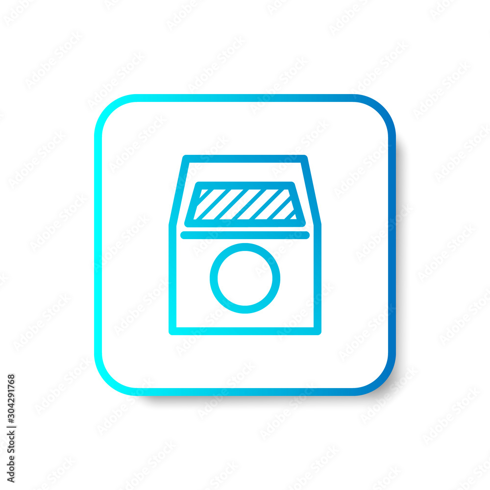 washing machine outline icon in smooth gradient background button washing machine outline icon in smooth gradient background button