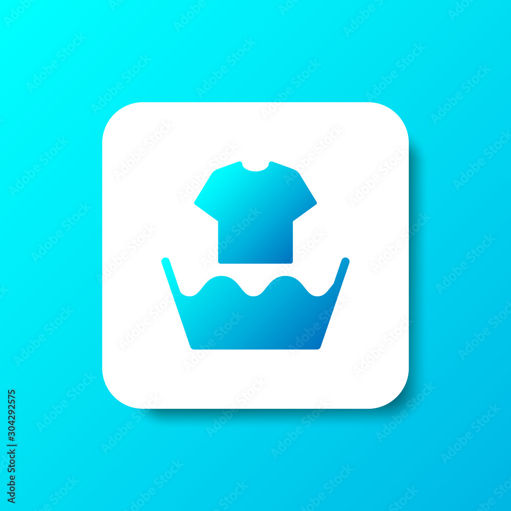 Obraz premium soaking clothes solid icon in smooth gradient background button