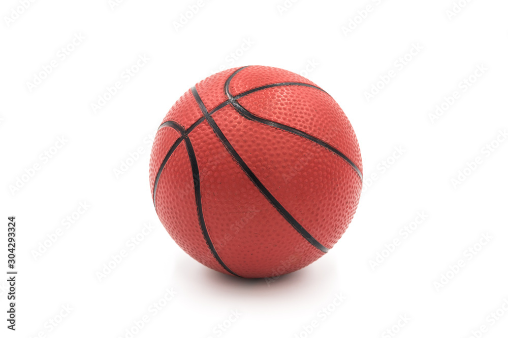 Fototapeta premium Children rubber basketball isolated on white background