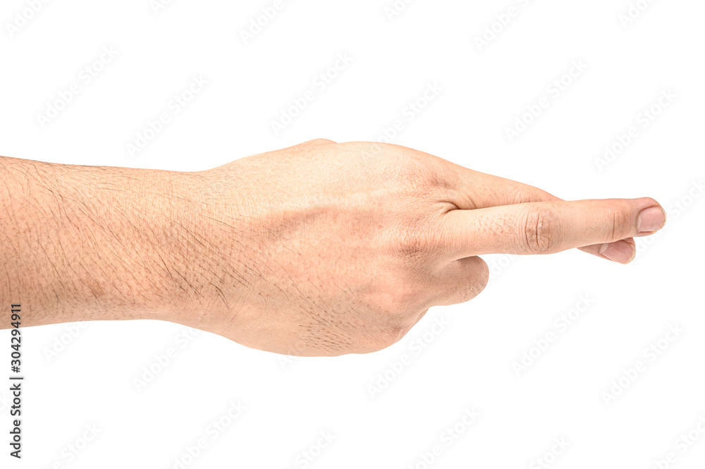 Hand show finger number two isolated on white background with clipping path. Hand show finger number two isolated on white background with clipping path.