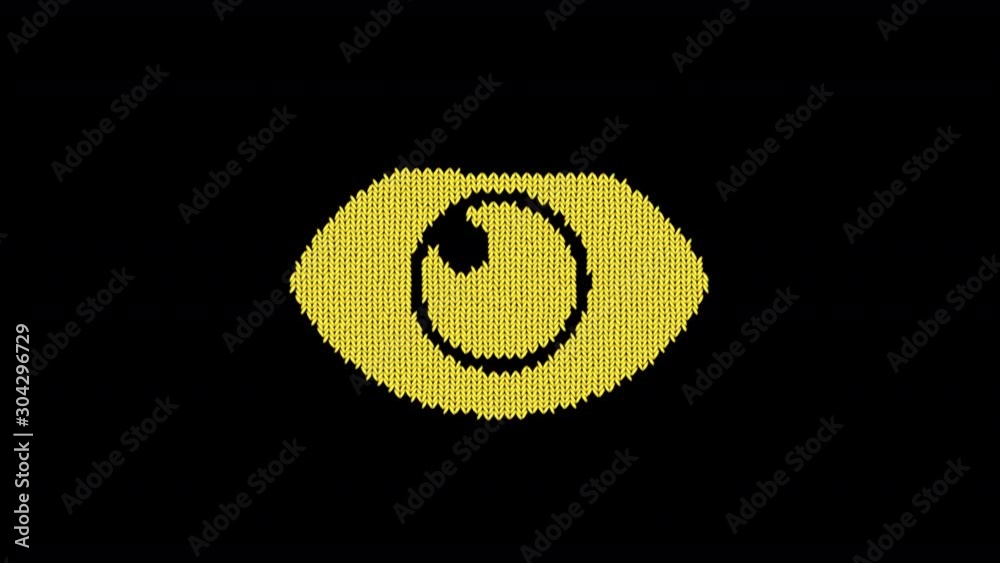 Symbol eye is knitted from a woolen thread. Knit like a sweater