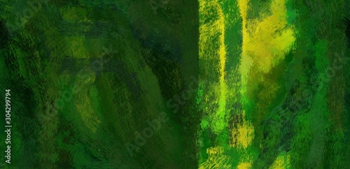 grunge abstract background with copy space for your text and very dark green, yellow green and forest green color