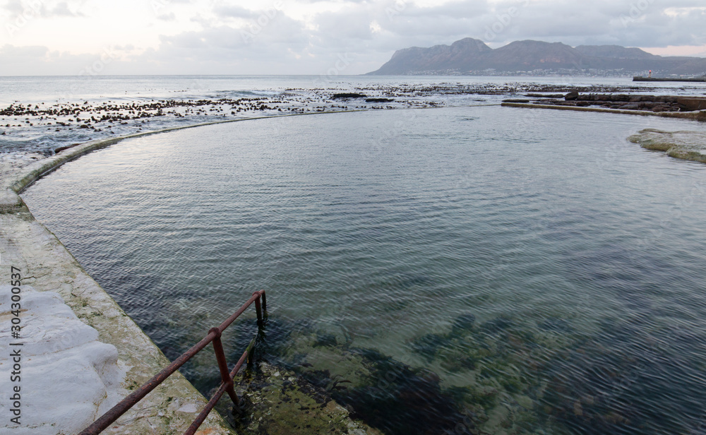 Sunrise over Dale Brook Tidal Swim Pool in Cape Town South Africa SA