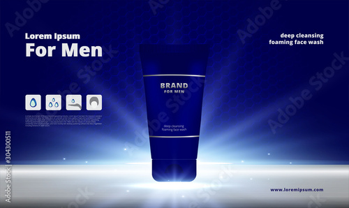 cosmetic for men tube