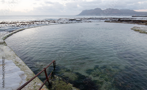 Sunrise over Dale Brook Tidal Swim Pool in Cape Town South Africa SA photo