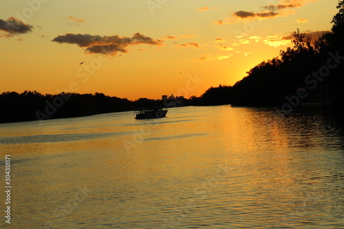 sunset on the lake