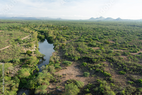 aerial view of mzima springs kenya