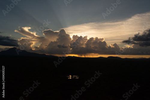 sunset and storm clouds in kenya