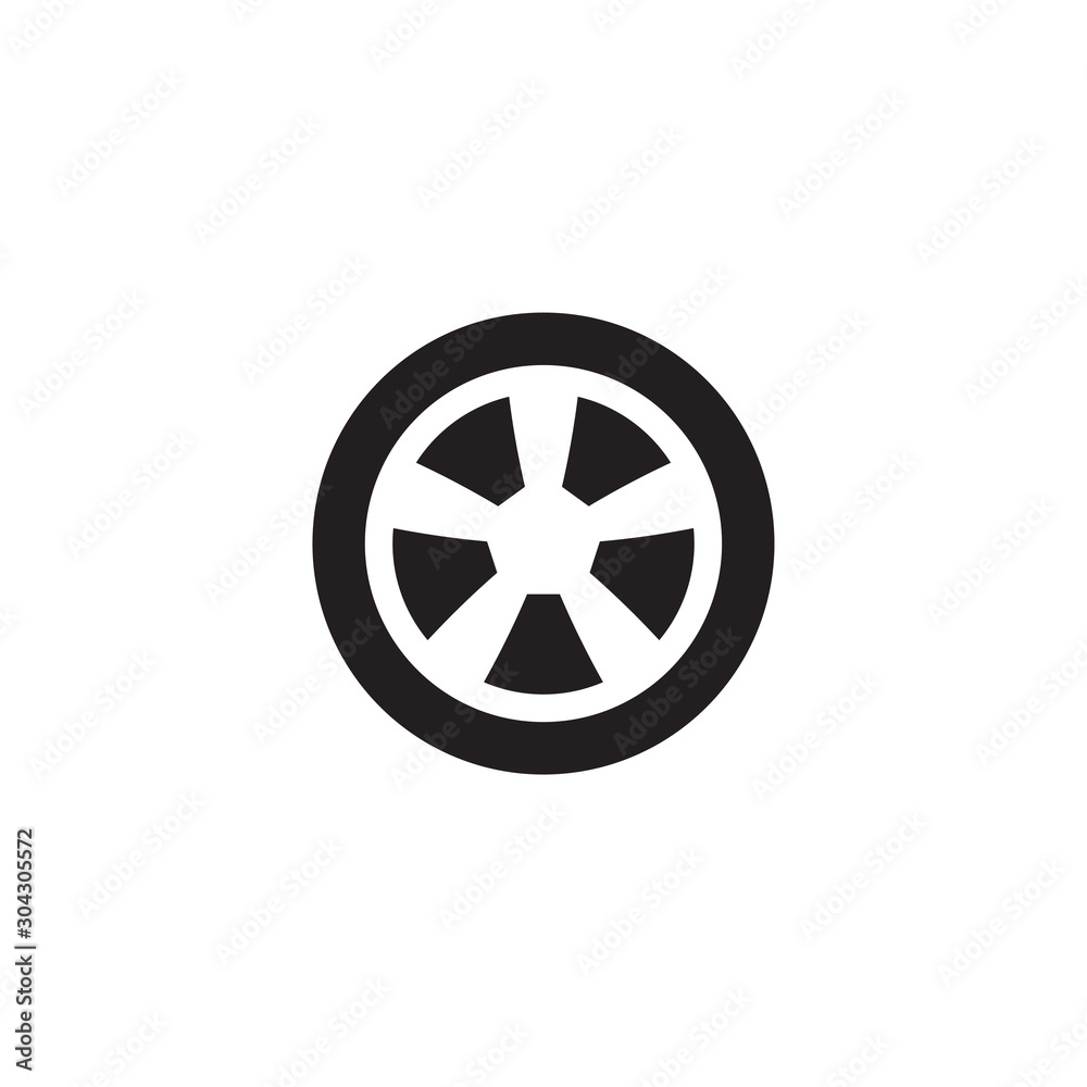 Car wheel icon design template vector isolated Car wheel icon design template vector isolated