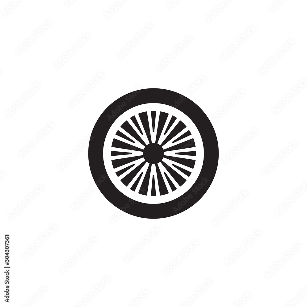 Car wheel icon design template vector isolated