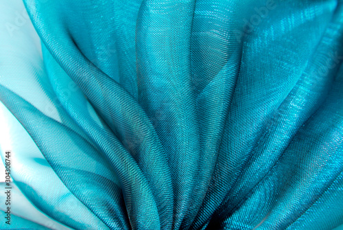 closeup of the wavy organza fabric photo