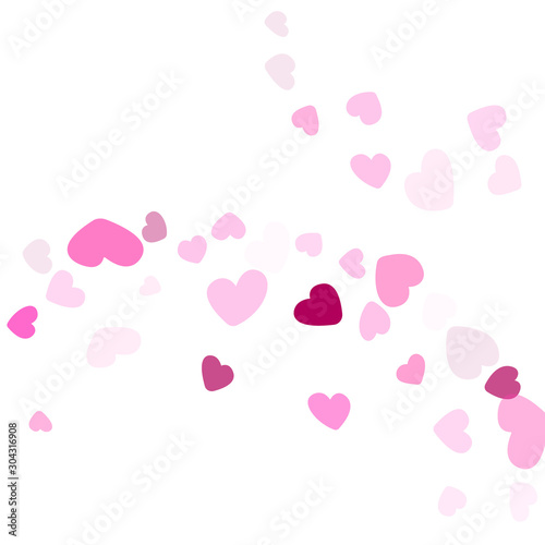 Hearts confetti flying vector background graphic design.