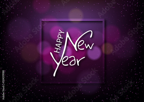 Happy New Year Lettering Ca...