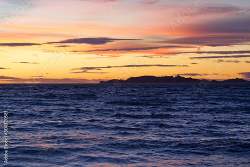 Seaside at sunset