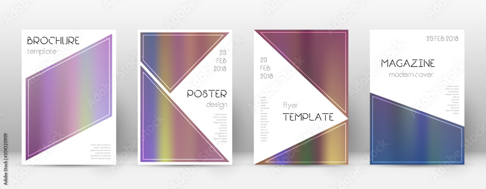 Flyer layout. Triangle remarkable template for Bro