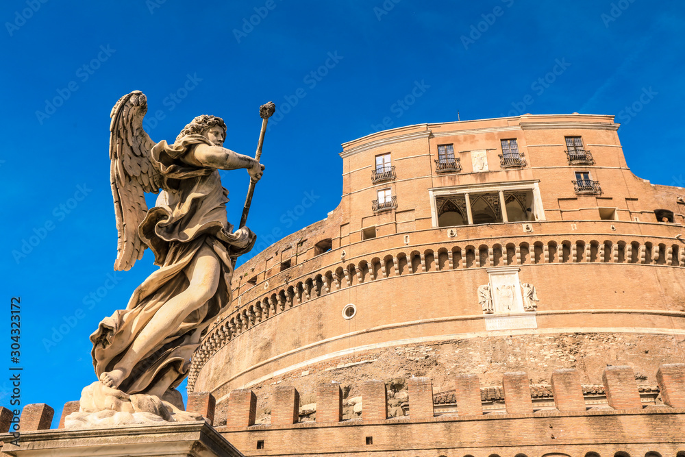 Angels near the Castel Sant'Angelo, Rome, Italy.