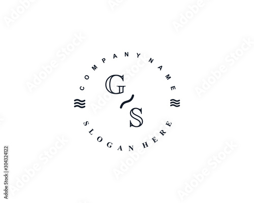 Initial GS vintage logo template